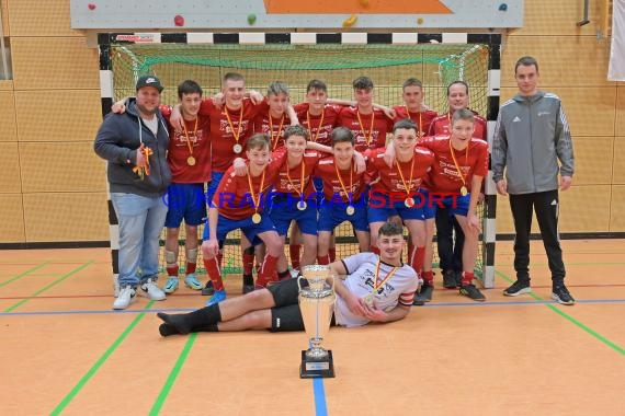 Futsal-Kreismeisterschaften Sinsheim B-Junioren in der Kraichgauhalle in Gemmingen - Futsal Endspiel B-Junioren SV Rohrbach/S vs JSG Obergimpern/Bonfeld/Fürfeld 1 (© Siegfried Lörz)